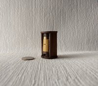 1:12 Dollhouse handcrafted electric infrared heater Mini space heater Battery operated radiant heater walnut casing Radiant light NO heat