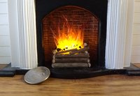 dollhouse flickering fireplace logs