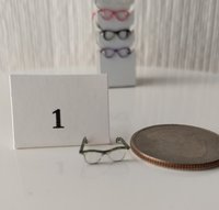 1:12 dollhouse miniature eyeglasses Regular eyeglasses Reading glasses in 12th scale REF #1