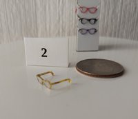 1:12 dollhouse miniature eyeglasses Regular eyeglasses Reading glasses in 12th scale REF #2