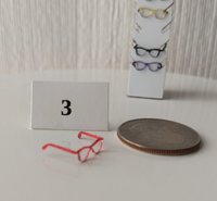 1:12 dollhouse miniature eyeglasses Regular eyeglasses Reading glasses in 12th scale REF #3