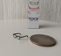 1:12 dollhouse miniature eyeglasses Regular eyeglasses Reading glasses in 12th scale REF #4