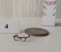 1:12 dollhouse miniature eyeglasses Regular eyeglasses Reading glasses in 12th scale REF #4