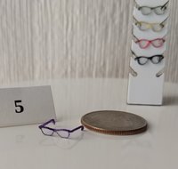 1:12 dollhouse miniature eyeglasses Regular eyeglasses Reading glasses in 12th scale REF #5