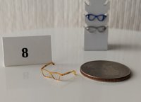 1:12 dollhouse miniature eyeglasses Regular eyeglasses Reading glasses in 12th scale REF #8