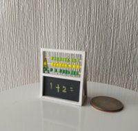 1:12 Dollhouse miniature abacus toy with chalk board Math toy for nursery or kids room