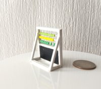 1:12 Dollhouse miniature abacus toy with chalk board Math toy for nursery or kids room