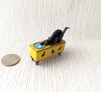 RESERVED Miniature cat and mouse automata toy Cat chasing mouse hand crank toy