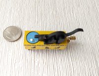 RESERVED Miniature cat and mouse automata toy Cat chasing mouse hand crank toy