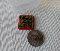 1:12 dollhouse holiday tic tac toe in wood tray Miniature tic tac toy with Christmas trees and gingerbread men cutouts Price is for each set