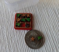 1:12 dollhouse holiday tic tac toe in wood tray Miniature tic tac toy with Christmas trees and gingerbread men cutouts Price is for each set