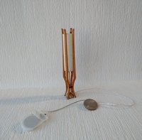 1:12 Dollhouse mid-century styled floor lamps with sculptural legs Battery operated LED miniature lamp