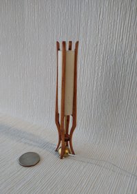 1:12 Dollhouse mid-century styled floor lamps with sculptural legs Battery operated LED miniature lamp