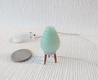 1:12 Dollhouse beehive lamp Mid-century inspired atomic tripod lamp Battery operated LED lamp Retro style accent lamp REF Jade like