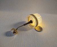 1:12 dollhouse Battery operated chandelier with clear acrylic drum shade Contemporary style chandelier