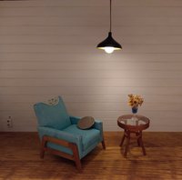 1:12 dollhouse black pendant light Industrial style Farmhouse accent ceiling light Minimalist ceiling light