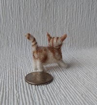 OOAK needle felted tabby cat for 1:12 dollhouse