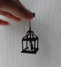 1:12 dollhouse faux wrought iron lantern ceiling light Foyer pendant light Outdoor porch ceiling light