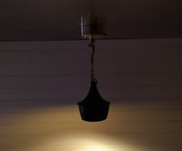 1:12 dollhouse battery operated black pendant light Mid century inspired ceiling light