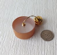 1:12 dollhouse battery operated pendant light with wood veneer Mid century inspired ceiling light