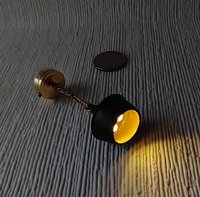 1:12 dollhouse battery operated black pendant light Mid century inspired ceiling light
