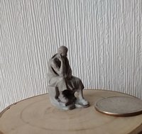 Dollhouse miniature statute The Thinker / Philosopher / Aristotle
