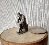 Dollhouse miniature statute The Thinker / Philosopher / Aristotle