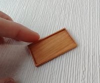 1:12 solid cherry wood tea tray Serving tray Japanese or Chinese tea table accessory