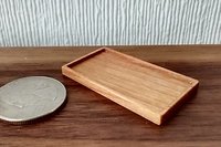 1:12 solid cherry wood tea tray Serving tray Japanese or Chinese tea table accessory