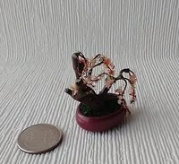 RESERVED 1:12 Dollhouse handcrafted bonsai tree Bonsai cherry blossom tree Dollhouse bonsai or home decor