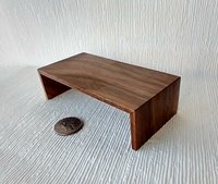 1:12 dollhouse solid walnut low table Japanese style low table Walnut coffee table Minimalist walnut coffee table