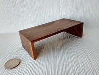 1:12 dollhouse solid walnut low table Japanese style low table Walnut coffee table Minimalist walnut coffee table