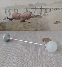 RESERVED 1:12 Dollhouse battery operated globe floor lamp Mid-century styled globe lamp White orb floor lamp