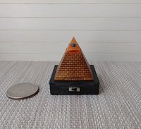 RESERVED Dollhouse miniature Light up Eye of Providence Pyramid Battery operated pyramid light Dollhouse novelty LED light mini home decor