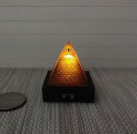 RESERVED Dollhouse miniature Light up Eye of Providence Pyramid Battery operated pyramid light Dollhouse novelty LED light mini home decor