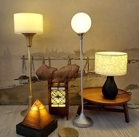 RESERVED 1:12 Dollhouse miniature kumiko style table or floor lamp Battery operated Japanese style lantern lamp on external wires