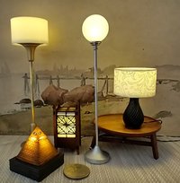 1:12 dollhouse miniature tulip based floor lamp MCM style floor lamp