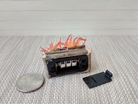 1:12 Dollhouse realistic light up firelogs with flickering flames Battery operated lit logs 1 unit