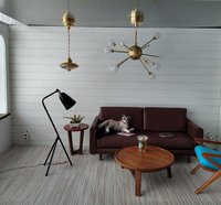 1:12 dollhouse battery operated space age inspired ceiling light Mid-century style pendant light