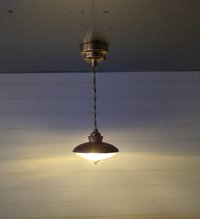 1:12 dollhouse battery operated space age inspired ceiling light Mid-century style pendant light