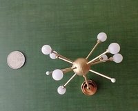 RESERVED 1:12 Dollhouse mid-century inspired space age orbit chandelier Atomic age MCM 8-light ceiling light