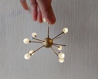 RESERVED 1:12 Dollhouse mid-century inspired space age orbit chandelier Atomic age MCM 8-light ceiling light