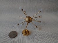 RESERVED 1:12 Dollhouse mid-century inspired space age orbit chandelier Atomic age MCM 8-light ceiling light