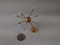 RESERVED 1:12 Dollhouse mid-century inspired space age orbit chandelier Atomic age MCM 8-light ceiling light