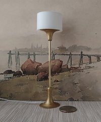 RESERVED 1:12 dollhouse miniature tulip based floor lamp MCM style floor lamp