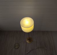 RESERVED 1:12 dollhouse miniature tulip based floor lamp MCM style floor lamp