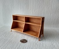 RESERVED 1:12 Dollhouse mid-century styled book case or display case in cherry wood Accessories not included