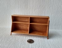 RESERVED 1:12 Dollhouse mid-century styled book case or display case in cherry wood Accessories not included