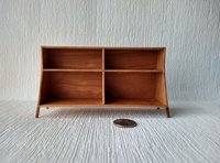 RESERVED 1:12 Dollhouse mid-century styled book case or display case in cherry wood Accessories not included