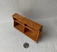 1:12 Dollhouse mid-century styled book case or display case or shelving unit in solid cherry wood